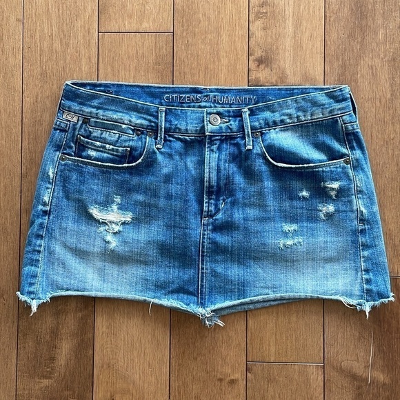 Citizens of Humanity denim Mini Skirt size 27 - Picture 2 of 11